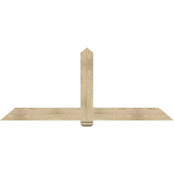 Ekena Millwork Eugene Rough Sawn Timber Gable Bracket, Douglas Fir, 84"W x 35"H x 4"D x 6"F, 10/12 Pitch GBW084X35X0406EUG00RDF - main